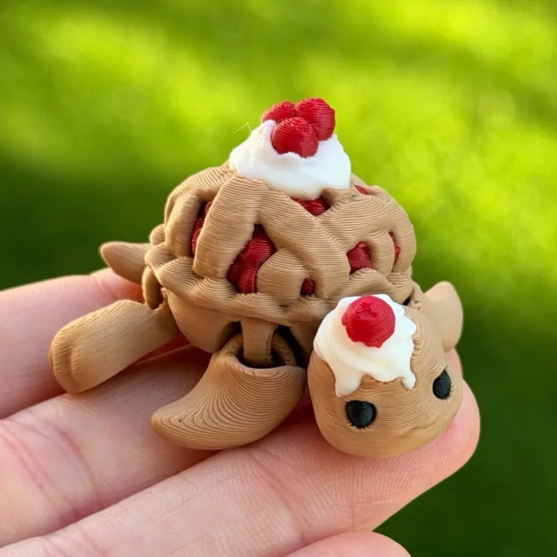 Pie Turtle 3D Printed Flexi Fidget Toy