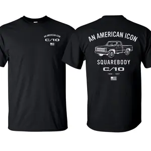 C10 Squarebody Trucks Men's T-shirt Cotton Short Sleeve Crewneck Graphic Tee Made in USA Unisex Casual Tops