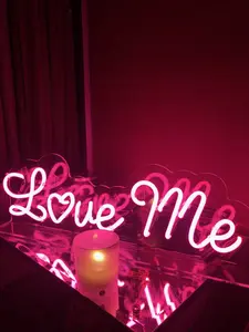 Love Me Custom Neon Sign Made in USA. Hand made hand blown glass.