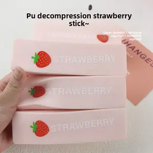 New strawberry stick super wet and soft slow rebound decompression pinch butter stick cute creative pinch toy