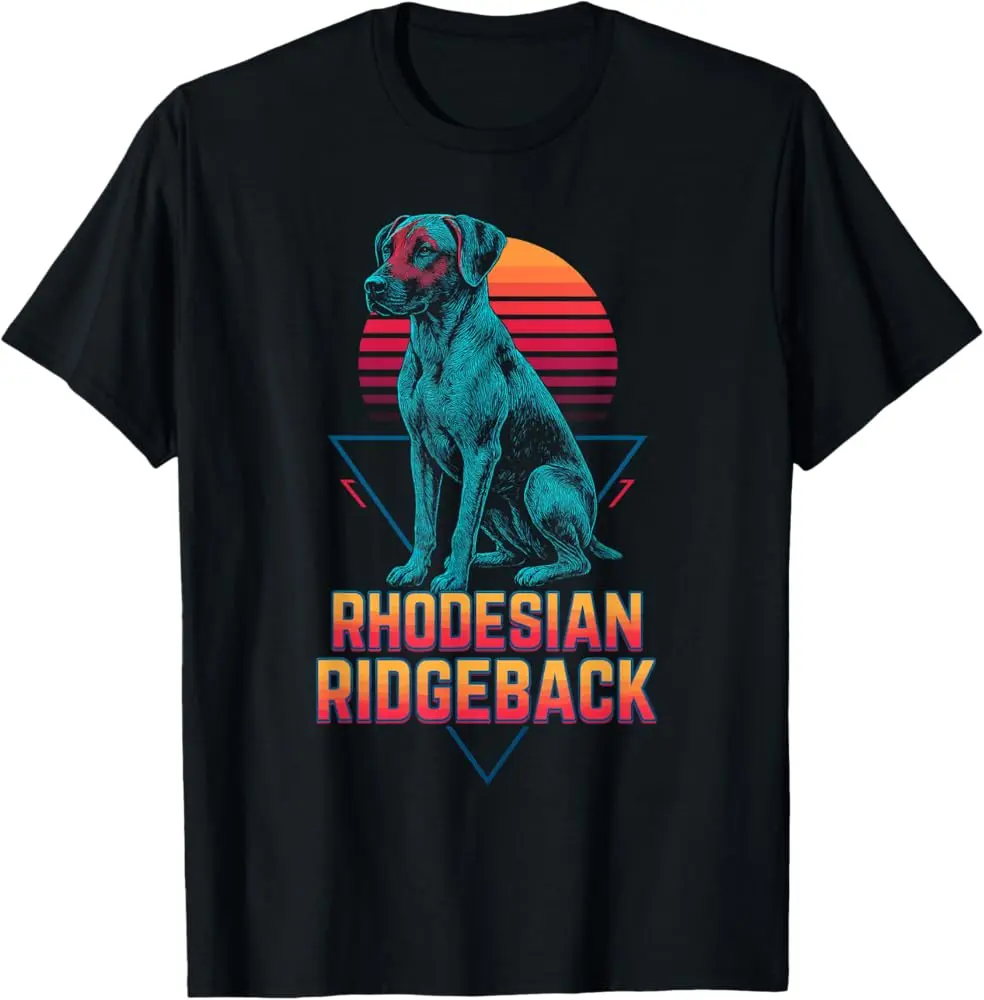 Retro Rhodesian Ridgeback T-Shirt | Unisex Cotton T-Shirt | Unique Gift Tee