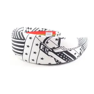 Pre-owned HERMÈS Others Small Leather Goods Hermes Zigzag Silk Headband Hair Accessory