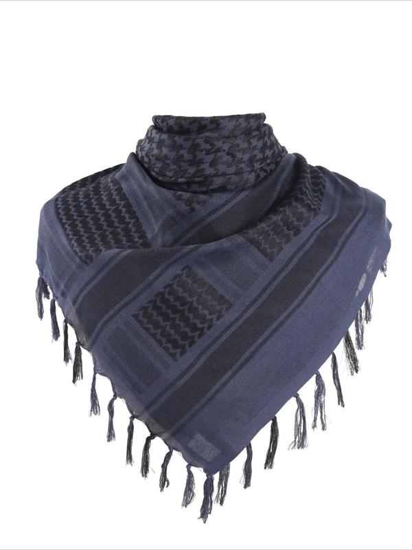 Tactical Hunting Scarf, Neck Scarf, Arab Wrap with Tassel, Tactical Desert Scarf, Fashion Accessories for Men & Women