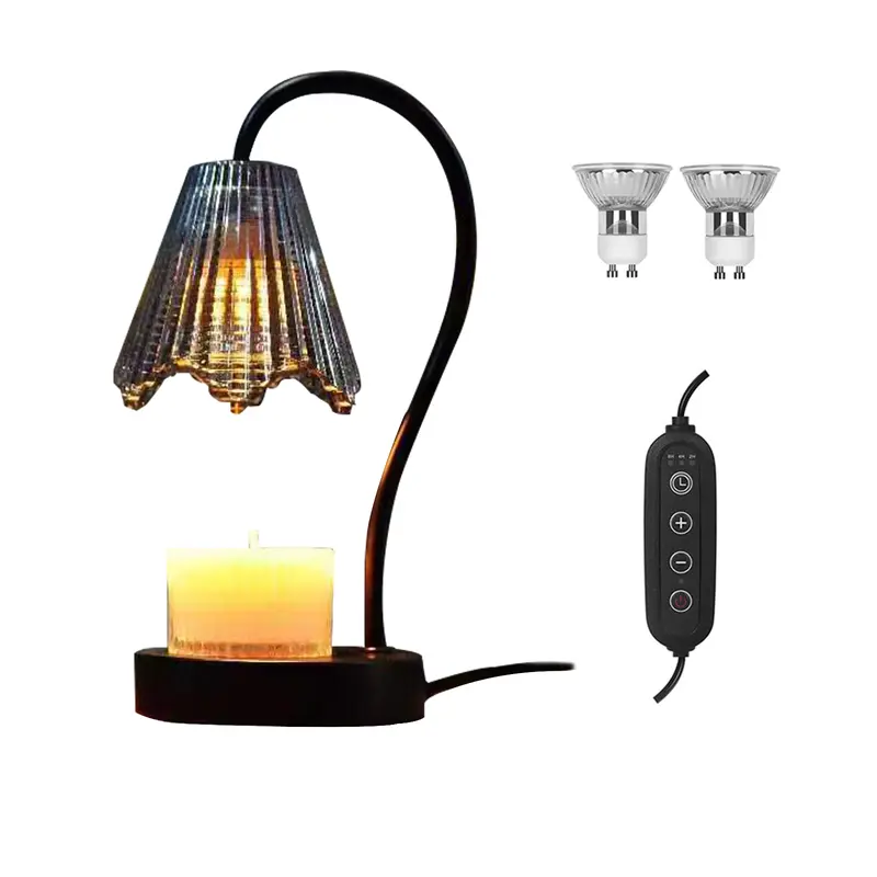 Candle Warmer Lamp, With GU10 Bulb Dimmable Electric Candle Warmer Black For Bedroom Living Room Home Decor