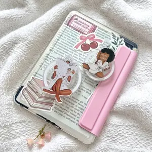 Melanin Queen Reading Magnetic Bookmark, Black Girl Kindle Grip, Cute Bookish Phone Grip, Literary Gift For Women, Boss Babe Accessory