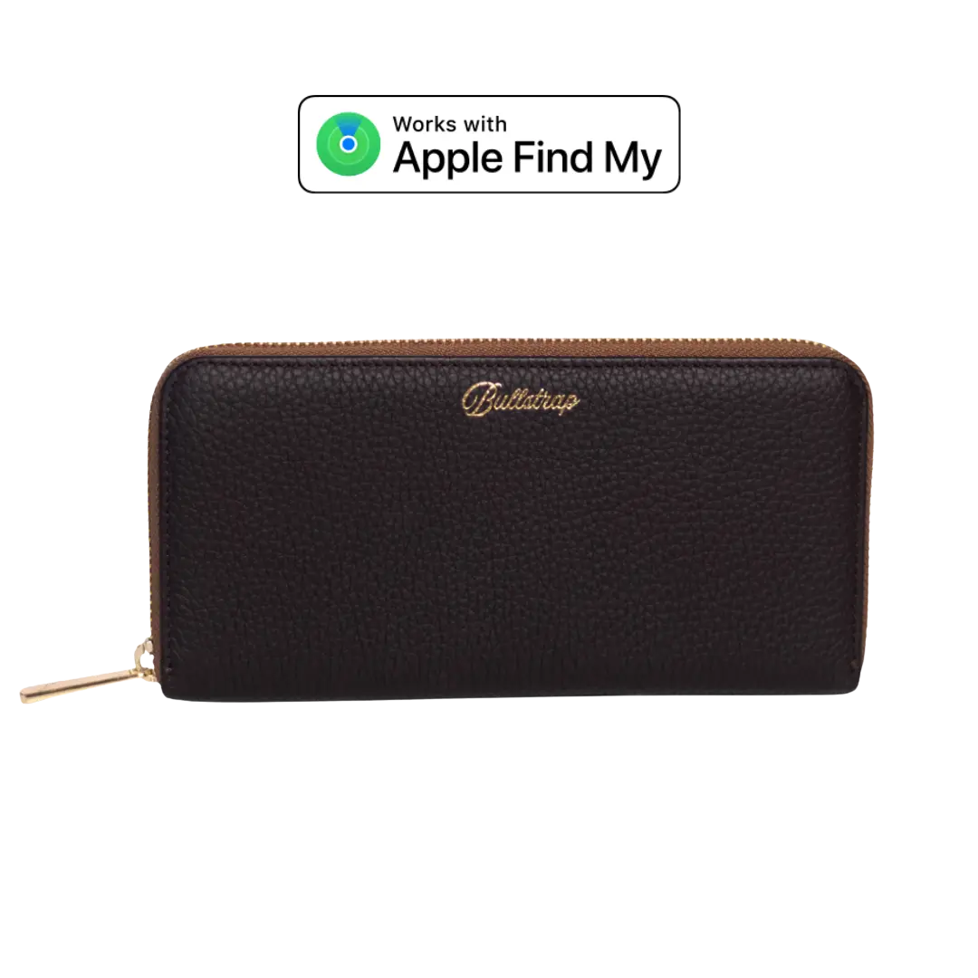 The Dolly Trackable Wallet  - Cocoa/Saddle