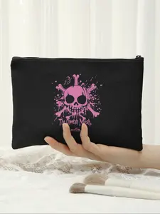 Skull Snack Bag for Travel, Organizer for Cosmetics & Emergency Snacks, Ideal Gift for Friends & Sisters, Fashionable Travel Storage Pouch