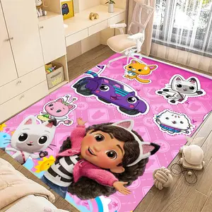 Gabby's Dollhouse(13) cartoon printed carpet, Fluffy Area Rug, home living room, bedroom, office chair under carpet, holiday gift for family and friends, Christmas decoration carpet