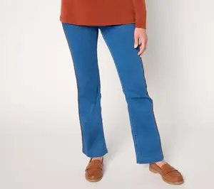 Susan Graver Regular Soft Stretch Slim Flare Jean w/ Seam Detail