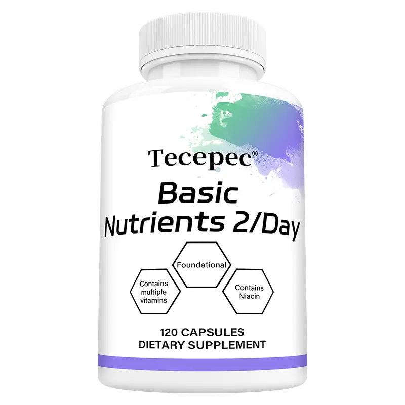 Tecepec Daily Nutritional Supplement, supports heart, brain, and skin health, 120 capsules.
