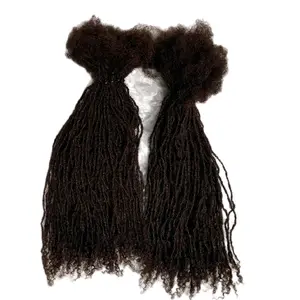 Anwi 100 Textured Locs - Mini Locs with Curly Tips 1B Color 100% Human Hair Handcrafted for Style Durability & Versatility