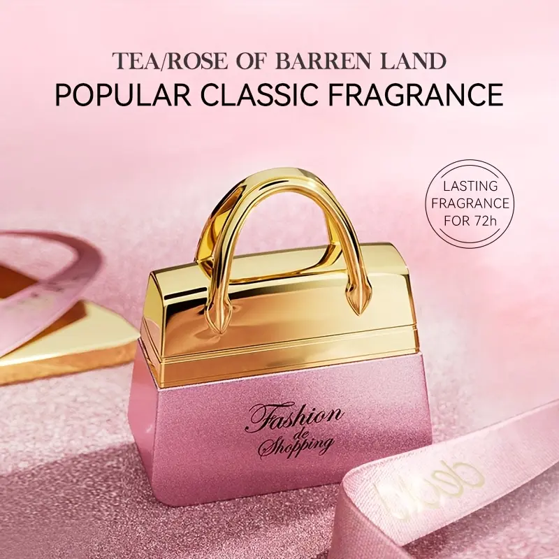 SHINESONN Pink Bag Eau De Parfum Spray 1.7 fl oz / 50ml – Long-Lasting Arabian Women's Perfume with Gift Box | Luxury Pink Handbag Bottle Design Floral Fruity Natural Fragrance Parfum Charming & Light Feminine Middle Eastern Perfume
