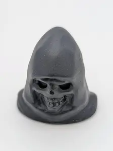 Black Obsidian Reaper Skull: 2.25"-2.45"High x 2"-2.25"Wide| Halloween Decor