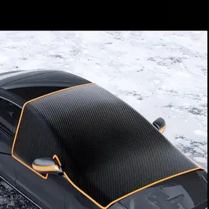 Heavy-Duty UV Protection Car Windshield Snow Cover with Magnetic & Strap Installation Oxford Fabric Easy to Store Fits Most Vehicles All-Weather Protection Snow Sun Shield for Winter Driving Vehicle Snow Cover