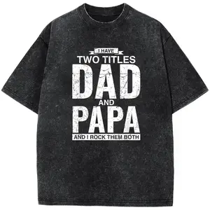 Celebrate Father's Day with a Stylish Washed Cotton T-Shirt for Dad and Papa