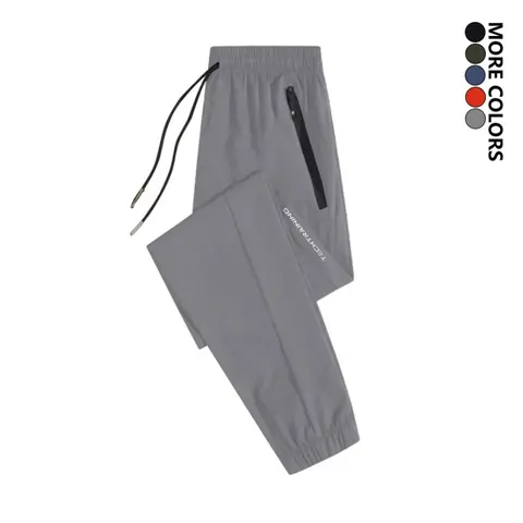 Men's Drawstring Waist Gym Fitness Jogger Pants - Lightweight All-Season Comfy Athleisure Sweatpants for Casual Training, Fashion Activewear Bottoms, Drawstring Waist Jogger