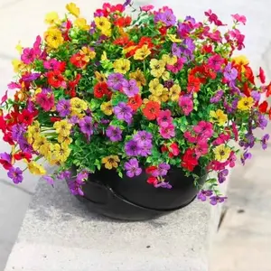 8pcs High-Grade Anti-Oxidation Realistic Artificial Flowers, Room Decor, Wedding & Event Use, Multifunctional Home Garden Decoration, Vibrant Faux Flowers