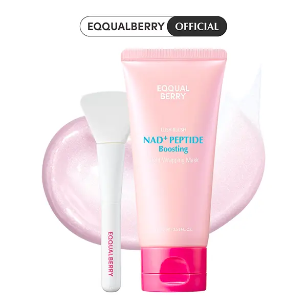 EQQUALBERRY NAD+ Peptide Boosting Night Wrapping Mask 75ml | Overnight Peel-Off Sleeping Mask for Hydration, Firm-Looking & Glowing Skin