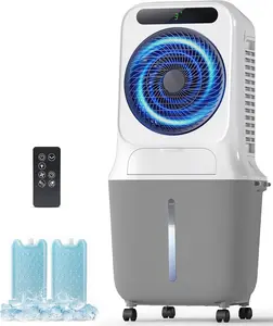 【Mother's Day】Portable Evaporative Swamp Cooler - Portable Air Conditioner with 3 Modes & 3 Speeds, 6.6 Gallon Cold Air Cooler, Cooling Fans that Blow Cold Air for Home, Office, 2 Ice Packs