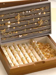 Vintage Multi-Piece Ring Set with Heart, Pearl, Floral & Geometric Designs, Elegant Tassel, Moon & Star Charms for Holidays, Daily Wear & Parties, Dainty Stacking Rings