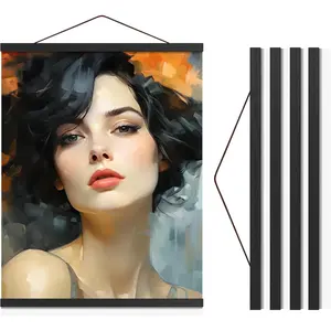 Poster Hanger 30" Poster Frame with  , Complete  Kit for Art, Maps, Pictures, and , Fits 30x20, 30x30, 30x40, and 30x48, Black