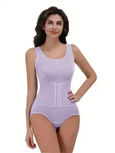1pc Women'S Corset Waist Girdle - Adjustable Back Support, Medium Compression, All-Season Comfort, Elegant Design for Posture & Back Shaping, Hand Washable, Back Shaping Underwear, Sleek Underwear, Durable Underwear