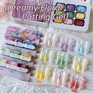【live】Patting Gel 31--9Colors Spring 2025 Nail Art Color Nail Polish Hard Long-Lasting Slap Glue Gradient Effect Nail Art Gift Nail Art Shop DIY Nail Art