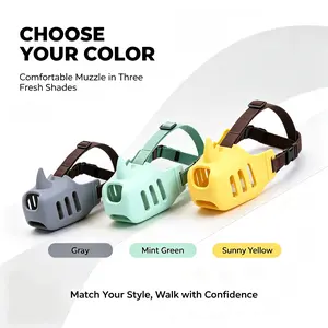Adjustable Silicone Dog Muzzle - Breathable Dog Mask for Bite Prevention, Soft Mesh Pet Training Accessory for Outdoor Use