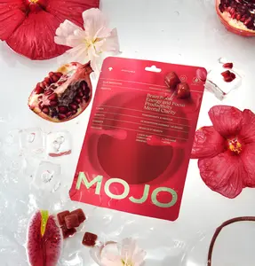 MOJO Brain Boost Gummy Energy & Focus Gummy - Pomegranate Hibiscus - Vegan Healthcare Fitness  Productivity Supplement