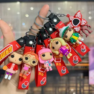 Stranger Things: Man Eating Flower Keychain Doll Pendant Bag Car Keychain Accessories Small Gifts