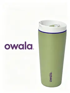Owala 20oz water bottle, insulated stainless steel coffee cup, reusable iced coffee cup, hot coffee travel mug, BPA-free, avocado green Coffee leak proof travel cup sport outdoorfun