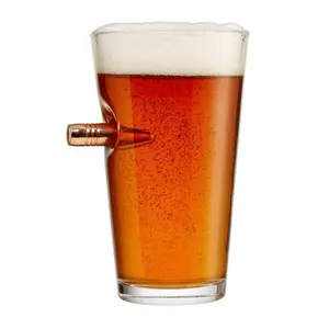 Pint Glass with Bullet by BenShot Pint Glass with Bullet by BenShot