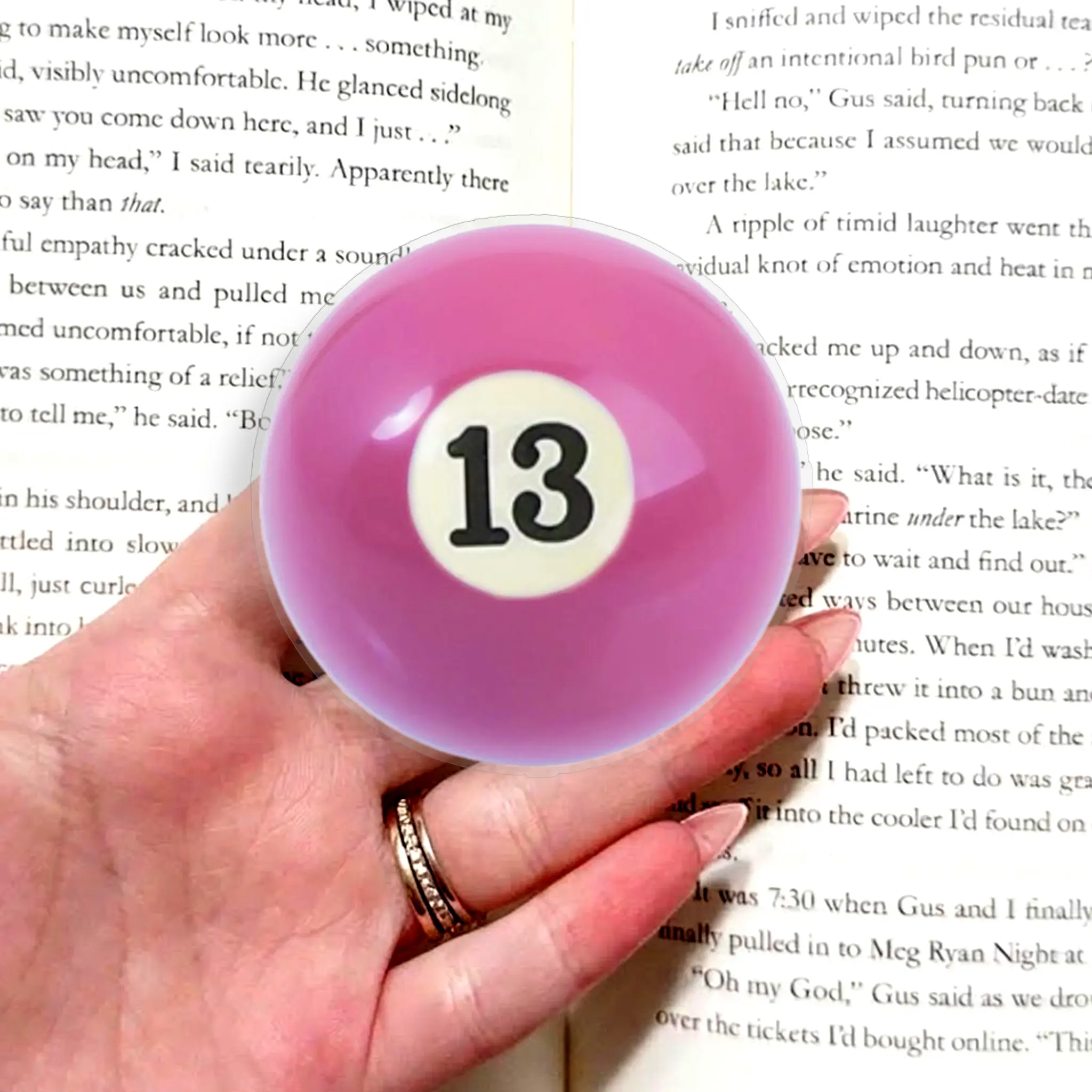 Pink Lucky 13 Billiard Ball Phone Grip Holder | Aesthetic Popsocket Stand | Cute Y2K Phone Accessories for Women Girls iPhone Android