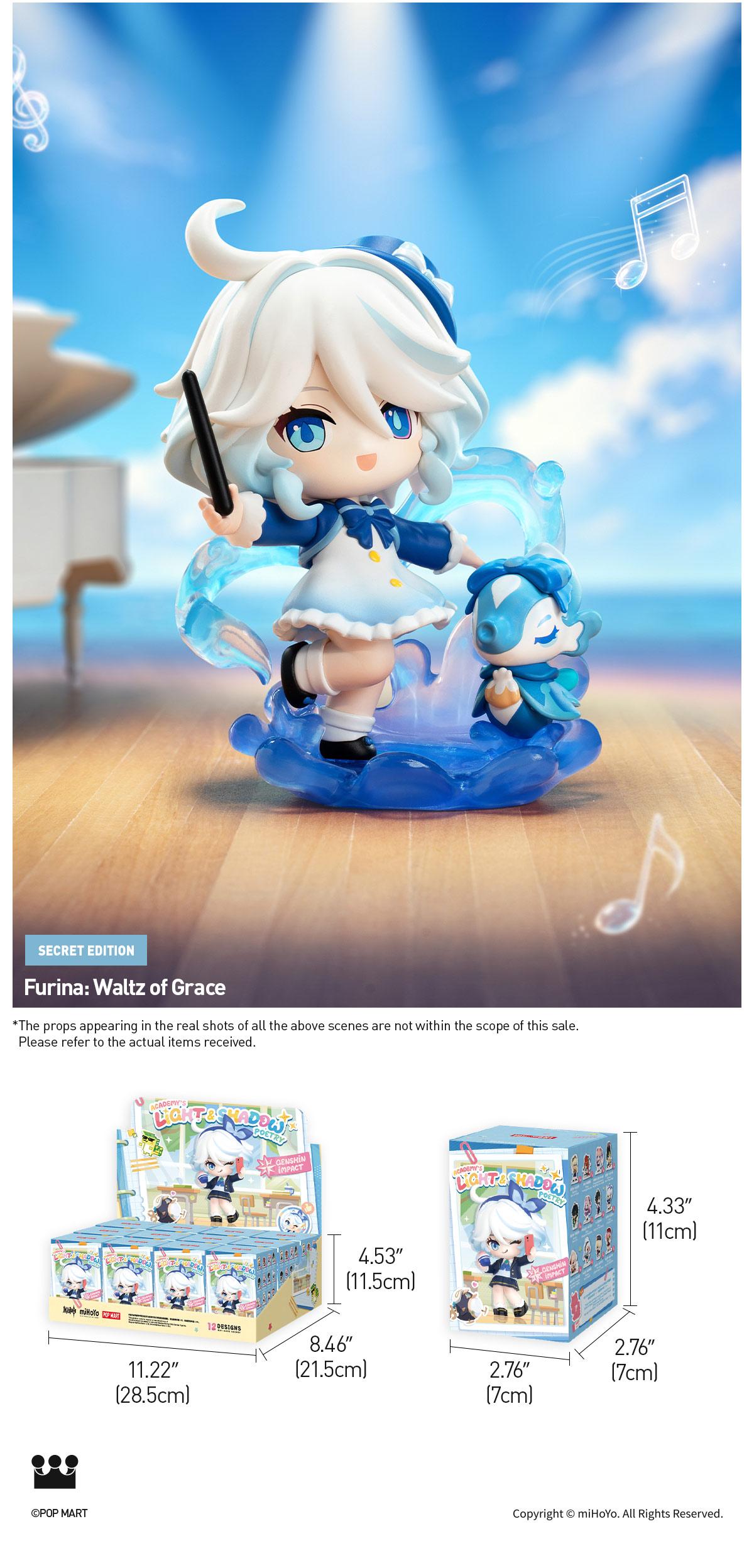 [POP NOW] POP MART Genshin Impact Academy's Light and Shadow Poetry Chibi Series Figures Blind Box, teen boy gift -Whole Set  [Ship by Aug 26th ]