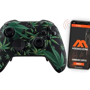 MODDEDZONE Custom MODDED Controller Wireless Compatible with Xbox ONE Elite Series 2 and PC - with Smart Mods - Best for FPS Games - Handcrafted by Experts in USA with Unique Design - 420 Black Modded Zone