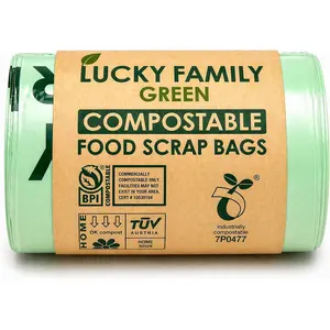 Compostable Trash Bags for Kitchen Compost Bins – 1.3 Gallon Small Compost Bags for Countertop Bin, Green Compostable Bags, BPI Certified ASTM D6400, Leak-Resistant Food Waste Bags (50 Count)