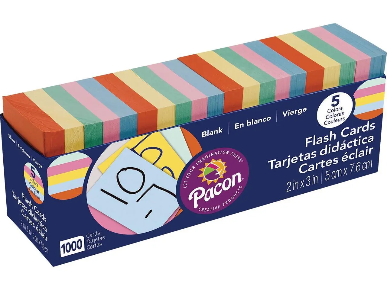 Pacon Assorted Colors Blank Flash Cards Pacon Assorted Colors Blank Flash Cards