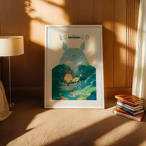 [SALE UP TO 50% + FREE SHIP]  My Neighbor Totoro (1988), Studio Ghibli Ukiyo-e Poster, Anime Art Prints, Vintage Retro Movie Print