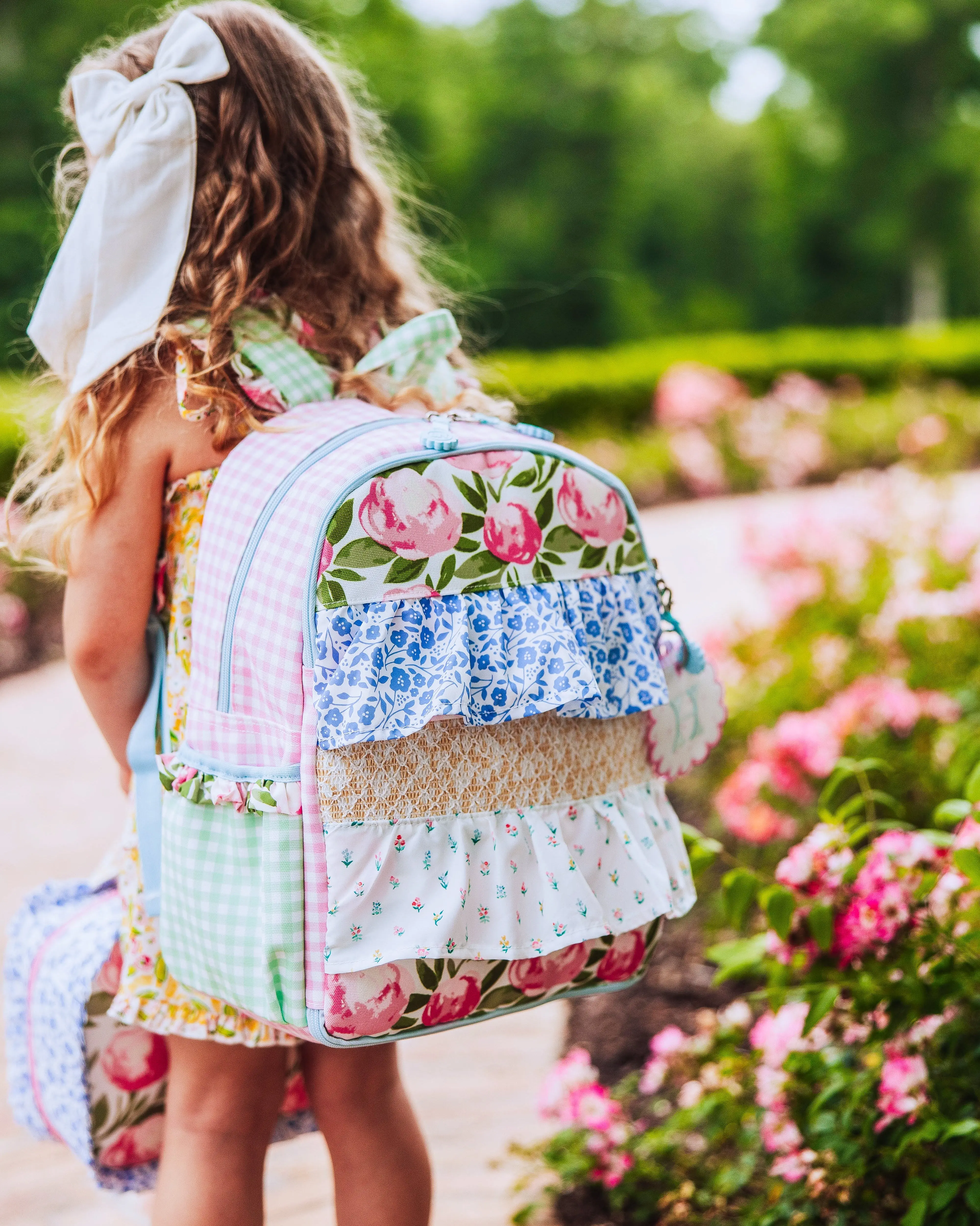 Silvie Ruffled Casual Backpack - Whisp, Cute School Backpack for School, Durable Fabric with Secure Zipper