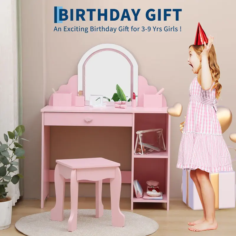 girls dressing table with mirror - TikTok Shop