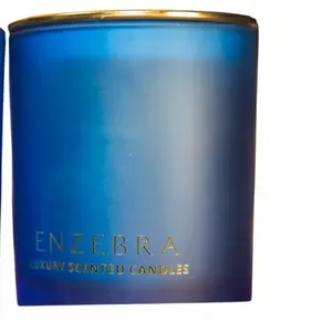 Enzebra Elite Cashmere Luxury 10oz--=%2=- Candle=%2=-- Hand-Poured Gold-Trimmed Fragrance Scented Perfume in Premium Glass Vessel for Cozy Ambiance Freshener Decoration Freshener Glass handmade candle Vanilla Aromatherapy