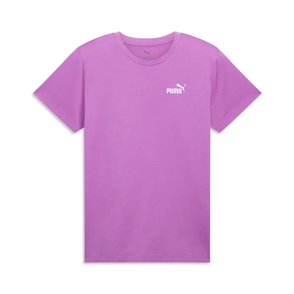 PUMA Womens Essentials Small Logo Crew Neck Short Sleeve Casual Tops Casual - Pink