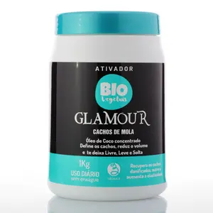 Trihair Glamour Curl Activator 1000gr Vegan Paraben-Free Frizz Control Gel for Curly Hair Natural Healthy Look