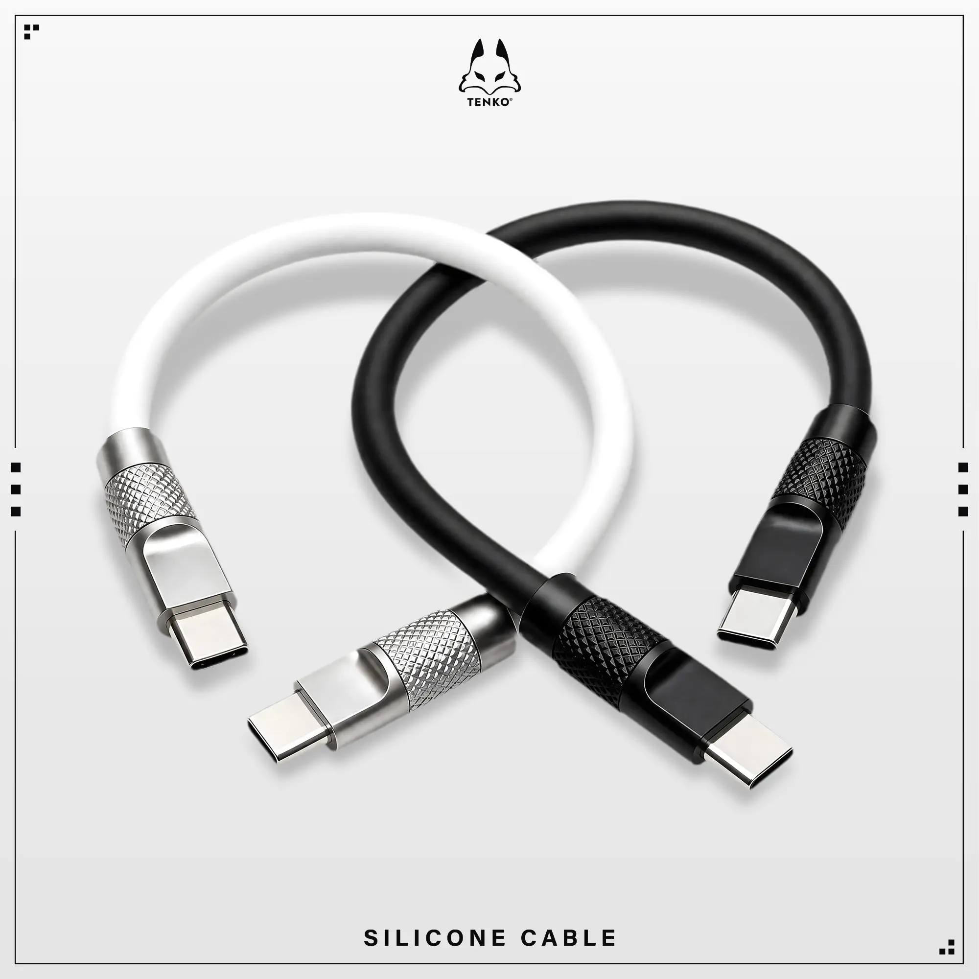 Tenko™ Silicone Cable USB-C to USB-C 0.15m