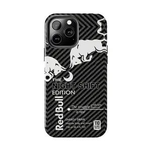 The Night Shift Edition Phone Case - Red Bull Aesthetic Cover Compatible with iPhone 17 16 15Pro, 14, 13, 12, 11, 8, XR Mini, Pro Max, Plus & SAMSUNG GALAXY 21 S22 S23 S24 25 ULTRA PLUS Accessories Protection unisex