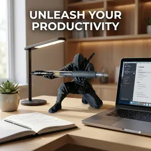 Ninja Warrior Pen Holder, Stylish Desk Organizer, Stationery Organizer, Holds Ballpoint Pens, Pencils, Office Supplies, Ideal Gift for Friends and Colleagues