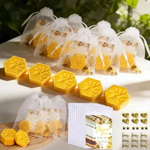 Bee Baby Shower Favors Honeycomb Soap with Organza Drawsting Favor Bags and Thank Cards for Gender Reveal Decorations Party Favors Guest Favors Baby Shower Gifts (24 Packs)