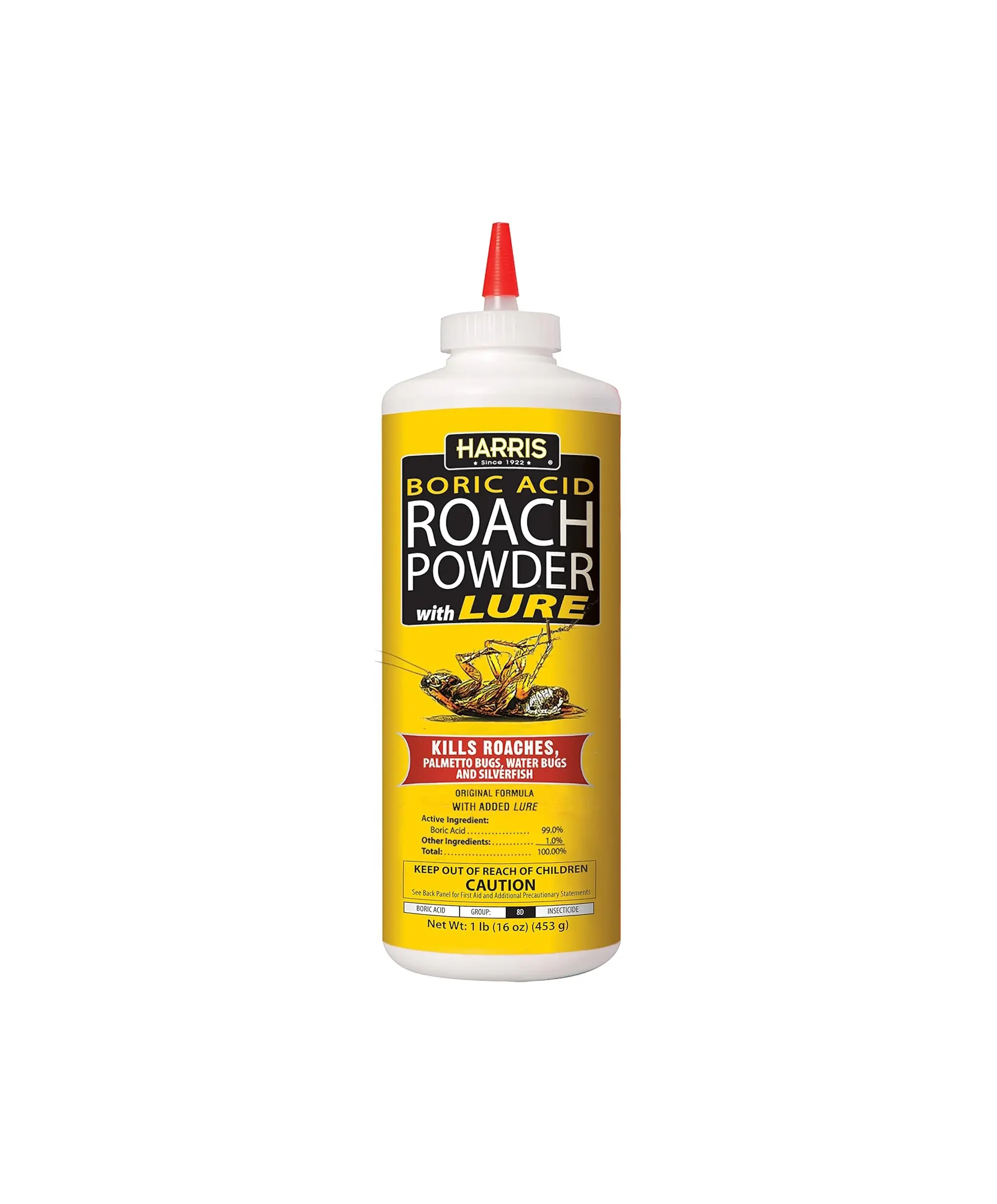 HARRIS Boric Acid Roach and Silverfish Killer Powder w/Lure for Insects (16oz) HARRIS Boric Acid Roach and Silverfish Killer Powder w/Lure for Insects (16oz)