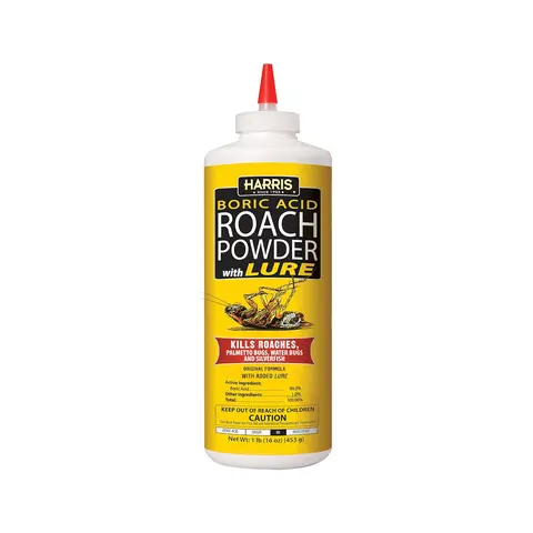 HARRIS Boric Acid Roach and Silverfish Killer Powder w/Lure for Insects (16oz)