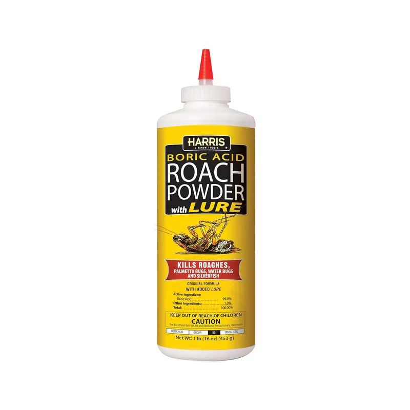 HARRIS Boric Acid Roach and Silverfish Killer Powder w/Lure for Insects (16oz)